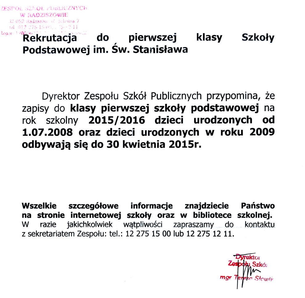 20150419 rekrutacja szkola