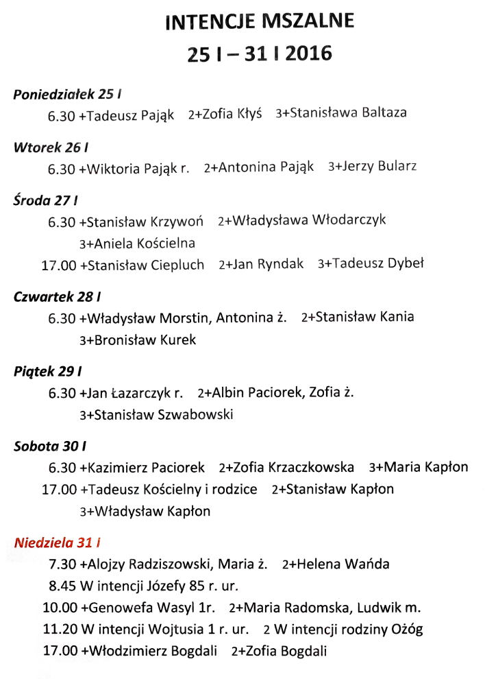20160124 intencje mszalne