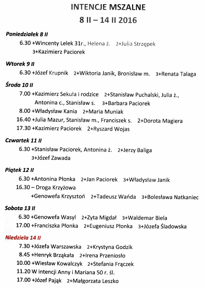 20160207 intencje mszalne