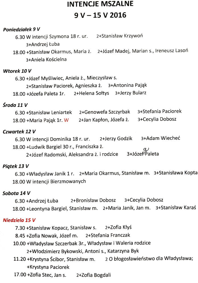 20160508 intencje mszalne