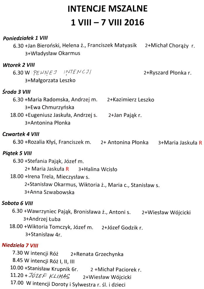 20160731 intencje mszalne