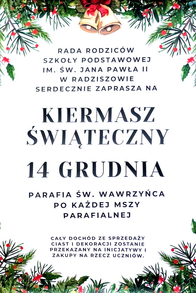 Informacja o kiermaszu świątecznym