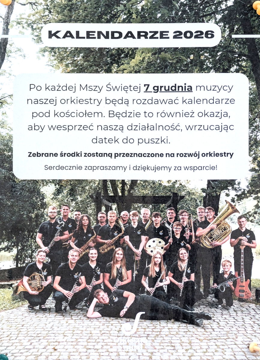 Informacja o orkiestrze i kalendarzach